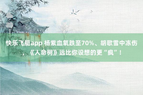 快乐飞艇app 杨紫血氧跌至70%、胡歌雪中冻伤，《人命树》远比你设想的更“疯”！